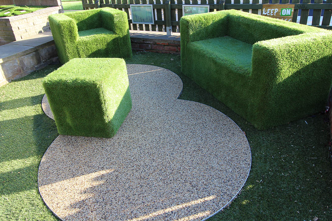 Artificial Grass Furniture - Polished Artificial Grass