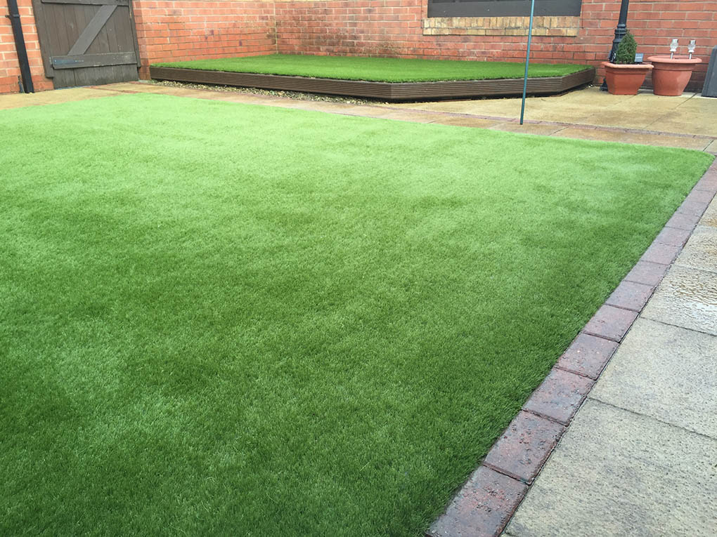York Artificial Grass Over Decking - after