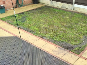 York Artificial Grass Over Decking - before
