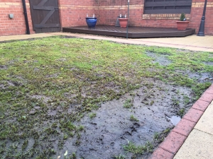 York Artificial Grass Over Decking - before