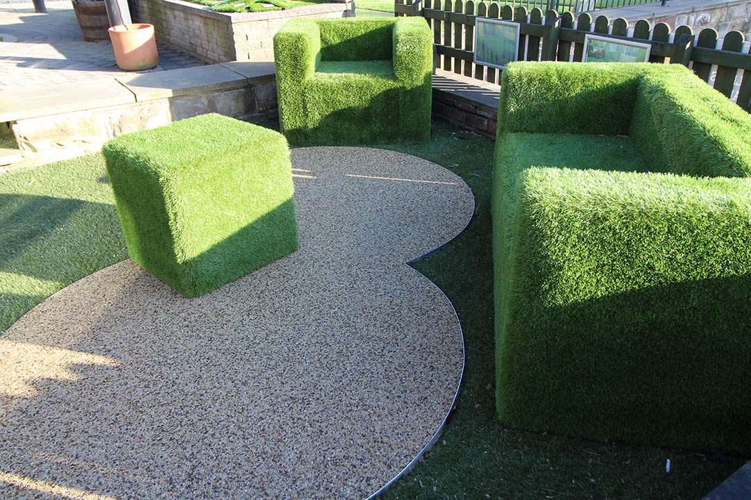 Artificial Grass Furniture - Polished Artificial Grass