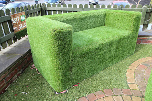 artificial grass sofas