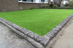 Front Garden, Leeds (After) - Polished Artificial Grass
