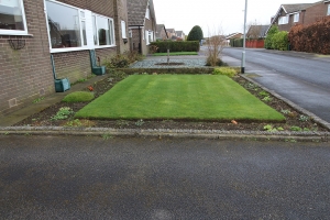 Front Garden, Leeds (Before) - Polished Artificial Grass