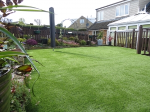 Garden Leeds Artificial Grass Over Decking - After