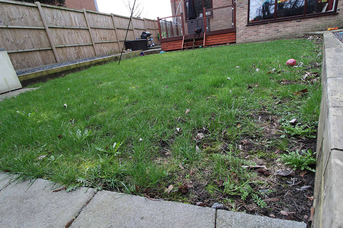 Back Garden Morley Leeds - Before Artificial Grass