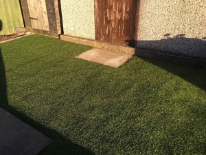 Back garden Harrogate - after artificial grass - Polished Artificial Grass