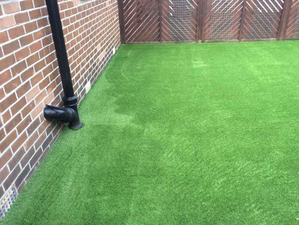 Back garden York - after artificial grass - Polished Artificial Grass