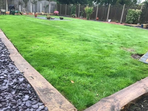 Harrogate garden - before 35mm spring artificial grass - Polished Artificial Grass
