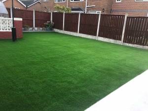 Small Front Garden Wakefield - after artificial grass - Polished Artificial Grass