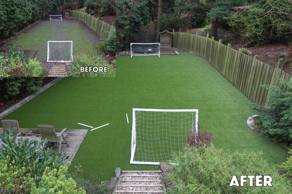 Home Artificial Grass Football Pitch Installation in Leeds Polished Artificial Grass